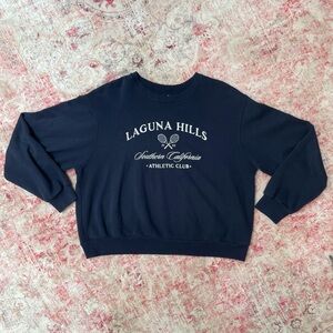 Hollister Navy Crew Neck Sweatshirt Size S